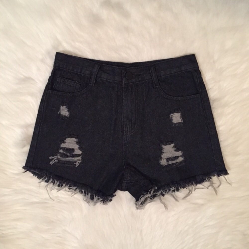 High waisted distressed shorts. 5/$25